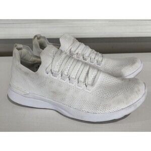 APL Women’s TechLoom Breeze White Knit Running Shoes Size 8